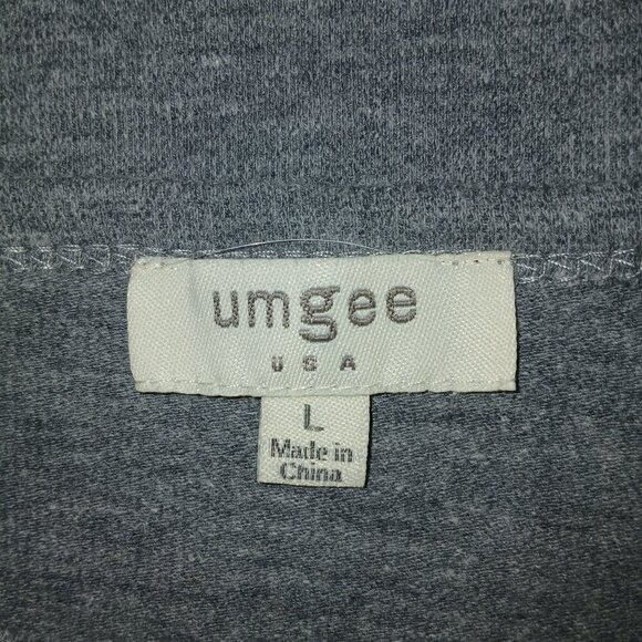 UMGEE TSHIRT KNIT DRESS WITH BALLON SLEEVE COLOR BLOCKING SIZE LARGE - Picture 5 of 7